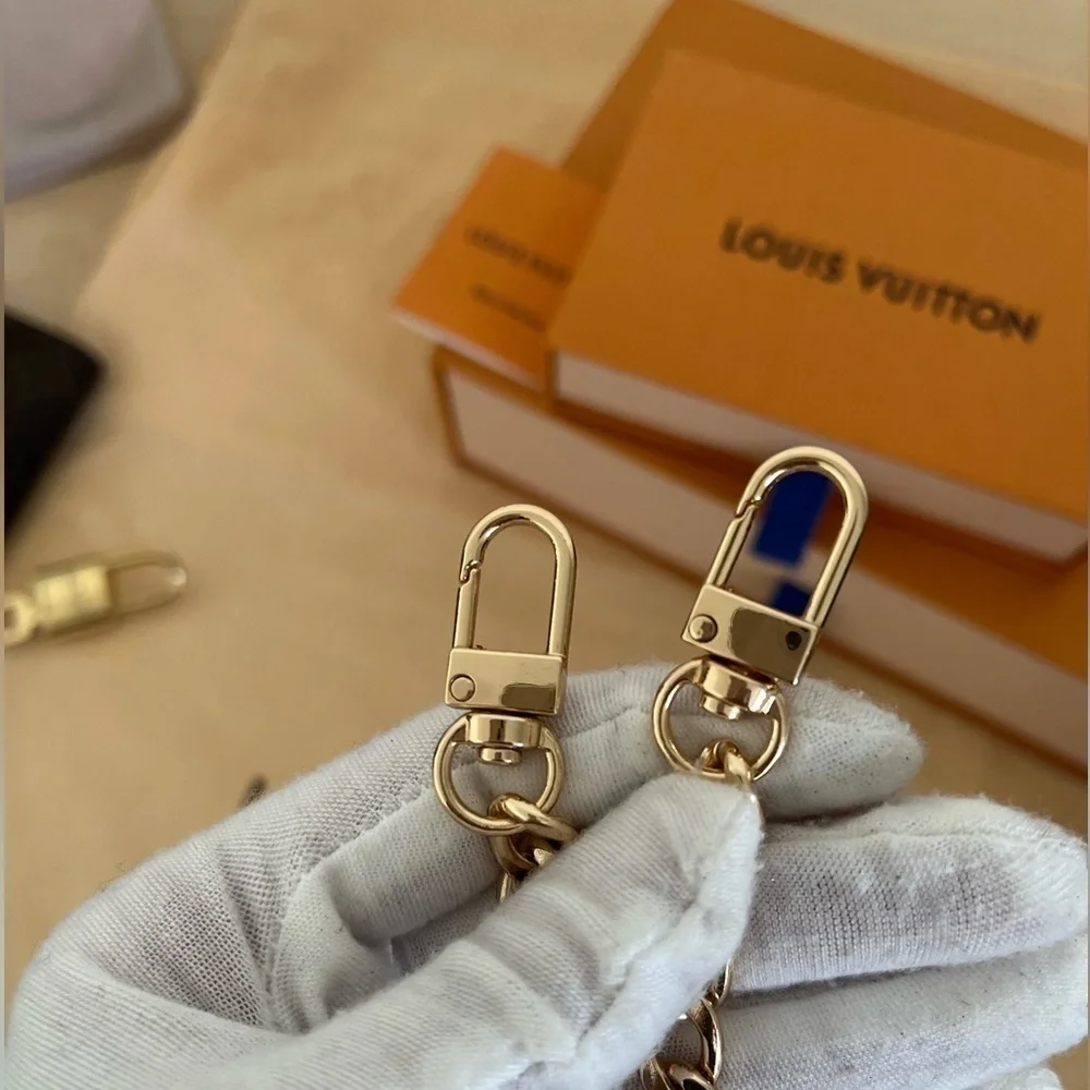 Vintage Louis Vuitton Lock & Key #302 with 18” Unbranded Cuban Link Necklace